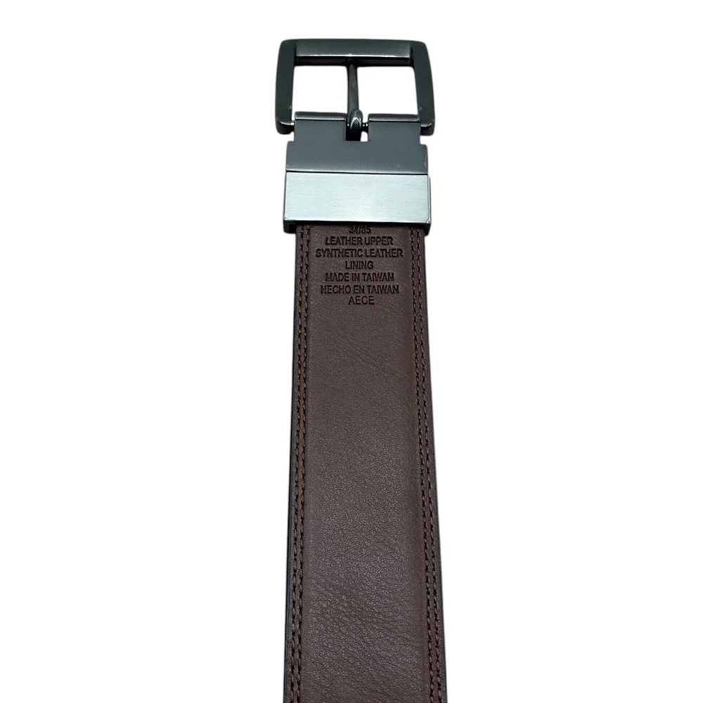 Dickies Mens‎ Reversible Belt Black Brown Leather Swivel Buckle Size 34
